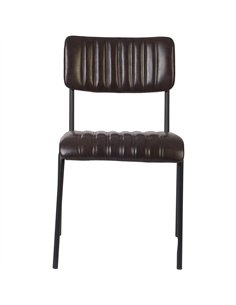 Modern Bistro Dining Chair Dining Chair with PU Leather Seat Dark Brown 460x565x795mm | Stalwart DA-TGS006 2
