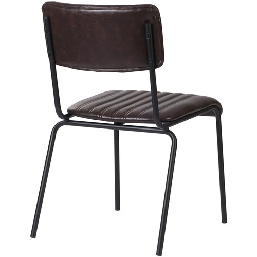 Modern Bistro Dining Chair Dining Chair with PU Leather Seat Dark Brown 460x565x795mm | Stalwart DA-TGS006