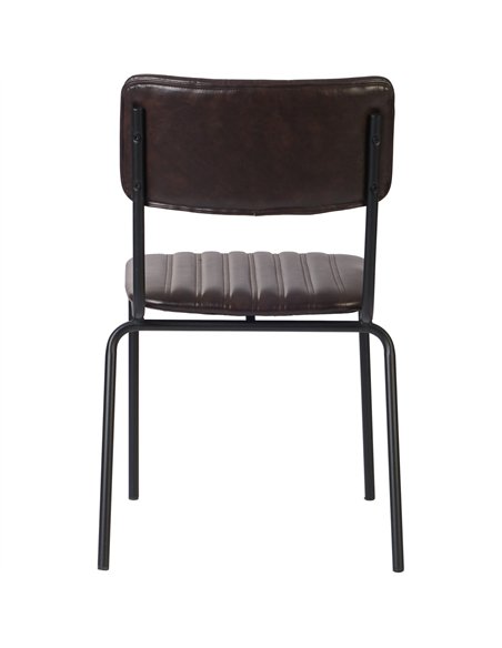 Modern Bistro Dining Chair Dining Chair with PU Leather Seat Dark Brown 460x565x795mm | Stalwart DA-TGS006