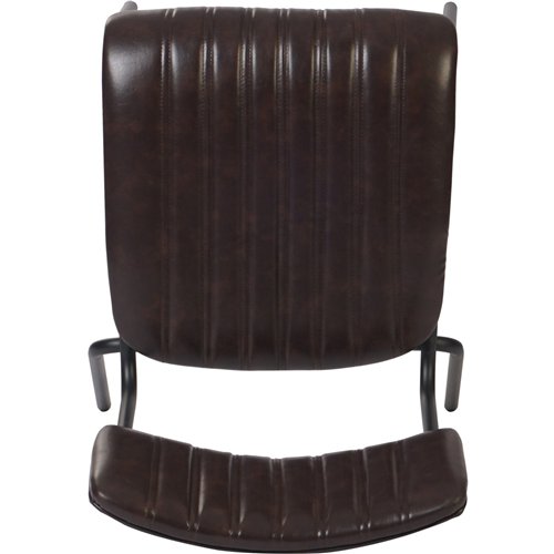 Modern Bistro Dining Chair Dining Chair with PU Leather Seat Dark Brown 460x565x795mm | Stalwart DA-TGS006