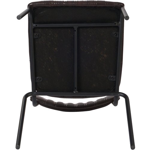 Modern Bistro Dining Chair Dining Chair with PU Leather Seat Dark Brown 460x565x795mm | Stalwart DA-TGS006