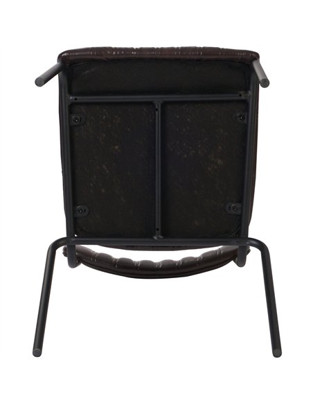Modern Bistro Dining Chair Dining Chair with PU Leather Seat Dark Brown 460x565x795mm | Stalwart DA-TGS006