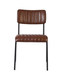 Modern Bistro Dining Chair Dining Chair with PU Leather Seat Light Brown 460x565x795mm | Stalwart DA-TGS008 2