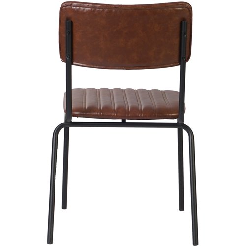 Modern Bistro Dining Chair Dining Chair with PU Leather Seat Light Brown 460x565x795mm | Stalwart DA-TGS008