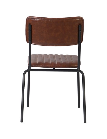 Modern Bistro Dining Chair Dining Chair with PU Leather Seat Light Brown 460x565x795mm | Stalwart DA-TGS008