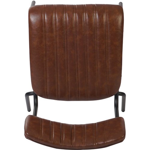Modern Bistro Dining Chair Dining Chair with PU Leather Seat Light Brown 460x565x795mm | Stalwart DA-TGS008