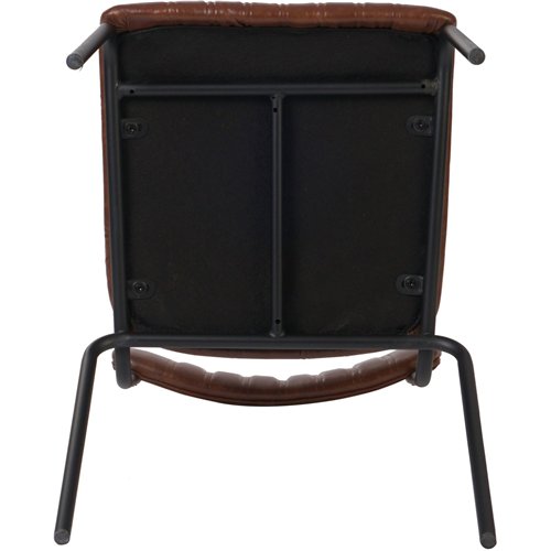 Modern Bistro Dining Chair Dining Chair with PU Leather Seat Light Brown 460x565x795mm | Stalwart DA-TGS008