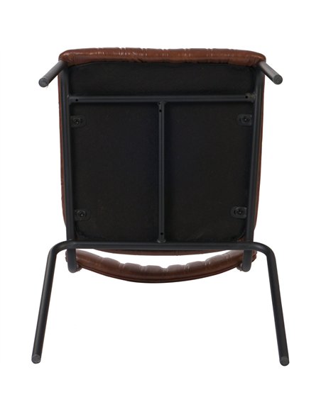 Modern Bistro Dining Chair Dining Chair with PU Leather Seat Light Brown 460x565x795mm | Stalwart DA-TGS008