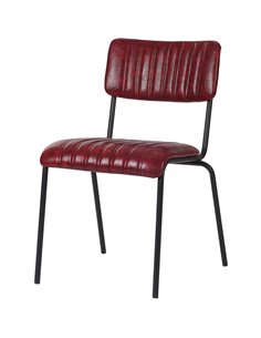 Modern Bistro Dining Chair Dining Chair with PU Leather Seat Red 460x565x795mm | Stalwart DA-TGS010
