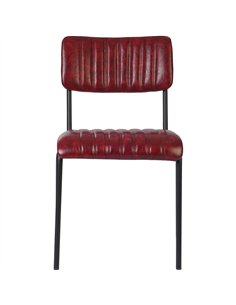 Modern Bistro Dining Chair Dining Chair with PU Leather Seat Red 460x565x795mm | Stalwart DA-TGS010 2