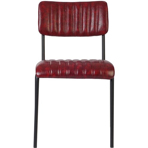 Modern Bistro Dining Chair Dining Chair with PU Leather Seat Red 460x565x795mm | Stalwart DA-TGS010