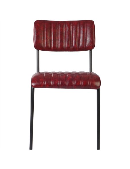 Modern Bistro Dining Chair Dining Chair with PU Leather Seat Red 460x565x795mm | Stalwart DA-TGS010