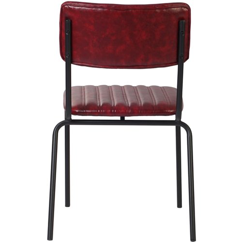 Modern Bistro Dining Chair Dining Chair with PU Leather Seat Red 460x565x795mm | Stalwart DA-TGS010