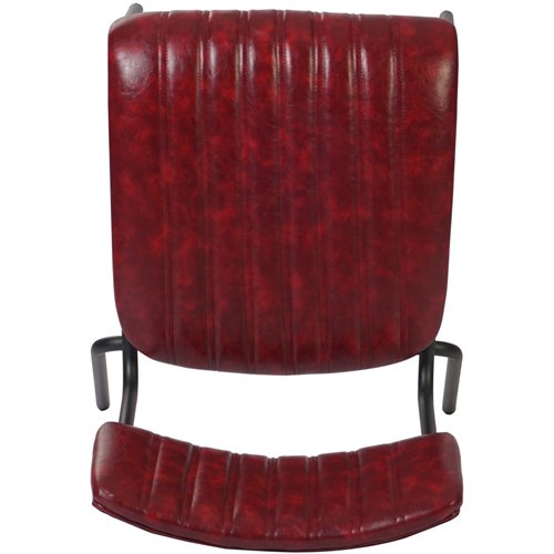 Modern Bistro Dining Chair Dining Chair with PU Leather Seat Red 460x565x795mm | Stalwart DA-TGS010