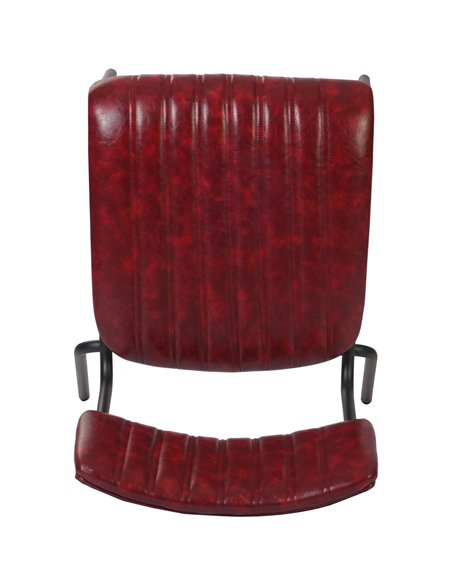 Modern Bistro Dining Chair Dining Chair with PU Leather Seat Red 460x565x795mm | Stalwart DA-TGS010