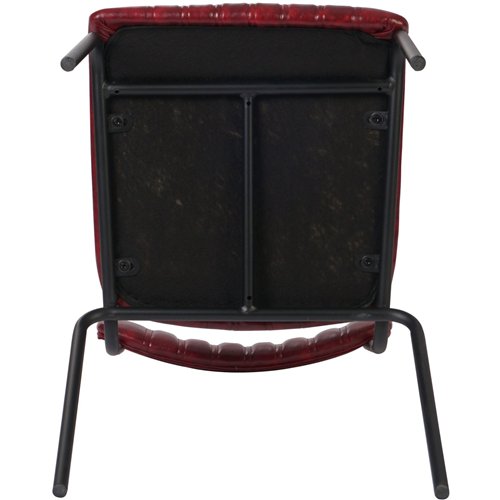 Modern Bistro Dining Chair Dining Chair with PU Leather Seat Red 460x565x795mm | Stalwart DA-TGS010