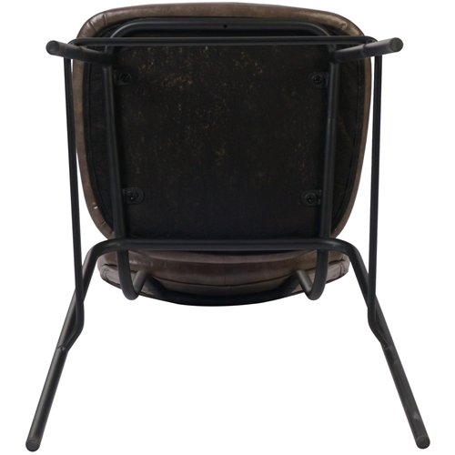 Modern High Bar Stool with PU Leather Seat Grey 460x540x1140mm | Stalwart DA-TGS102