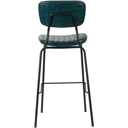 Modern High Bar Stool with PU Leather Seat Green 460x540x1140mm | Stalwart DA-TGS104