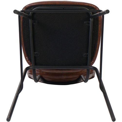 Modern High Bar Stool with PU Leather Seat Light Brown 460x540x1140mm | Stalwart DA-TGS108