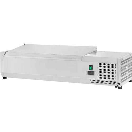 Refrigerated Servery Prep Top 1200mm 4xGN1/3 Depth 380mm Stainless Steel Lid | Stalwart DA-VRX1200/380SS