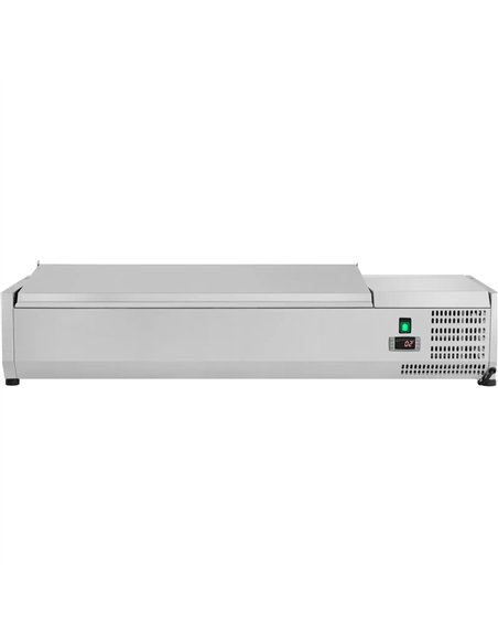 Refrigerated Servery Prep Top 1400mm 6xGN1/3 Depth 380mm Stainless Steel Lid | Stalwart DA-VRX1400/380SS