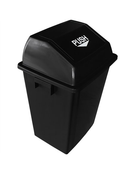 Square Push Lid Bin 100 Litres Red | Stalwart DA-XDL100D11RED