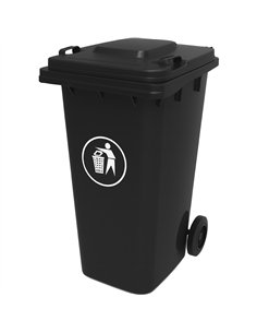 Wheelie Waste Bin 240 litres Black | Stalwart DA-XDL240A11BLACK