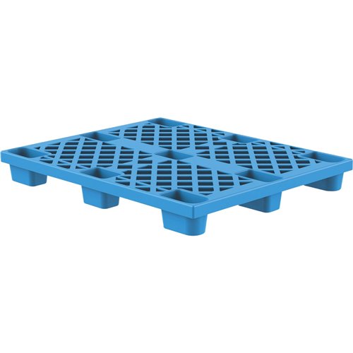 Lightweight Nestable Perforated Plastic Pallet 1200x1000x140mm Blue | Stalwart DA-XDP1210DABLUE