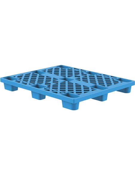 Lightweight Nestable Perforated Plastic Pallet 1200x1000x140mm Blue | Stalwart DA-XDP1210DABLUE