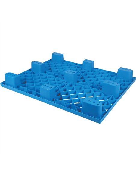 Lightweight Nestable Perforated Plastic Pallet 1200x1000x140mm Blue | Stalwart DA-XDP1210DABLUE