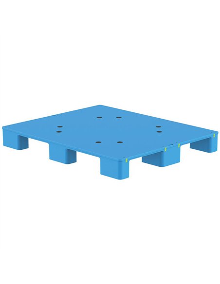 Lightweight Nestable Perforated Plastic Pallet 1200x1000x140mm Blue | Stalwart DA-XDP1210DABLUE