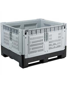 Ventilated Collapsible Bulk Container Gray | Stalwart DA-XDP1210KWGRAY