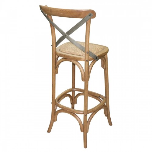 Bolero Wooden Barstool with Backrest