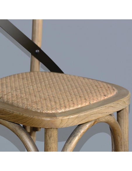 Bolero Wooden Barstool with Backrest