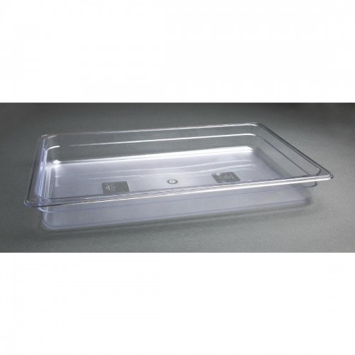 Vogue Polycarbonate 1/1 Gastronorm Container 65mm Clear