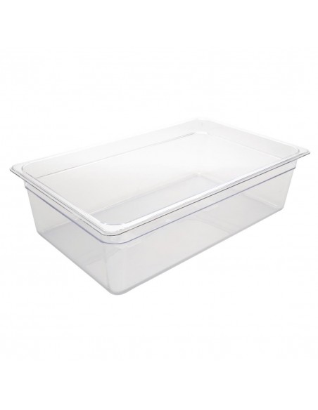 Vogue Polycarbonate 1/1 Gastronorm Container 150mm Clear