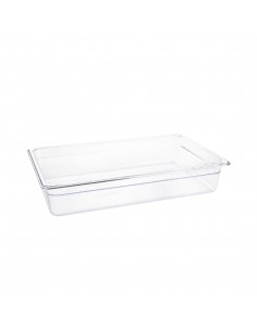 Vogue Polycarbonate 1/1 Gastronorm Container 100mm Clear