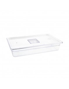 Vogue Polycarbonate 1/1 Gastronorm Container 100mm Clear 2