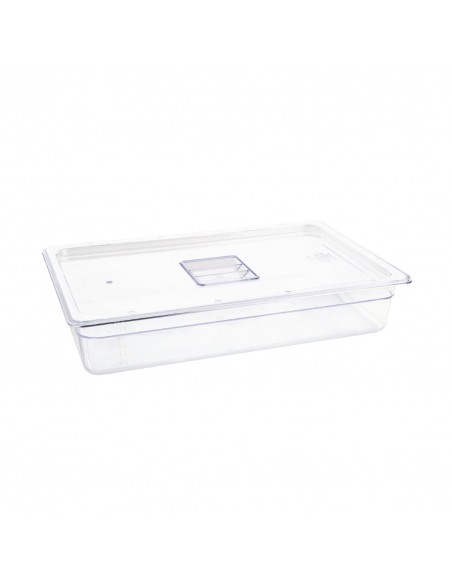 Vogue Polycarbonate 1/1 Gastronorm Container 100mm Clear