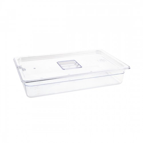 Vogue Polycarbonate 1/1 Gastronorm Container 100mm Clear