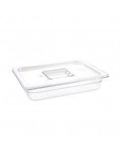 Vogue Polycarbonate 1/2 Gastronorm Container 65mm Clear 2