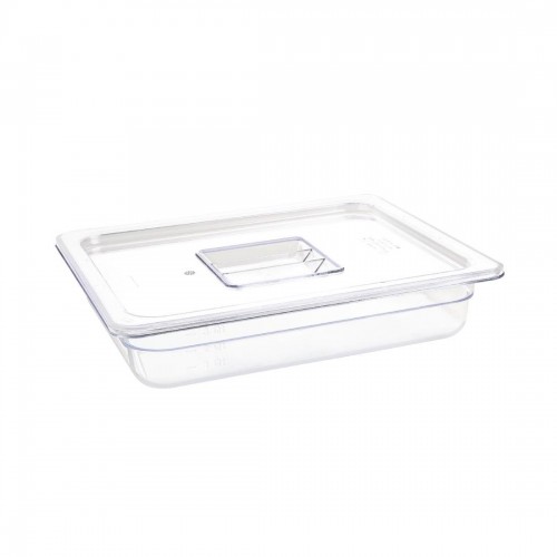 Vogue Polycarbonate 1/2 Gastronorm Container 65mm Clear