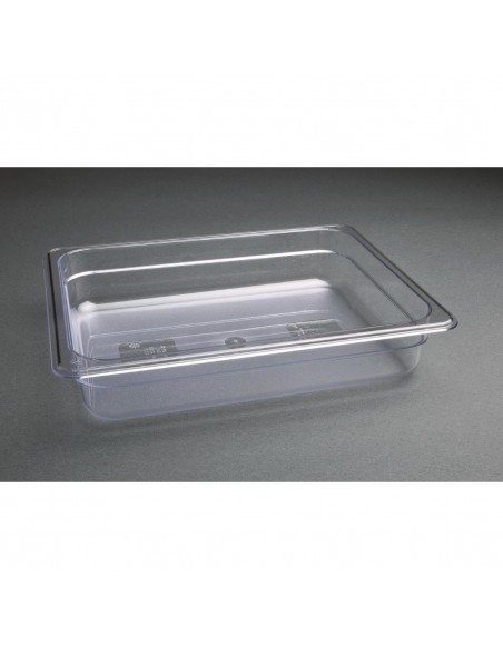 Vogue Polycarbonate 1/2 Gastronorm Container 65mm Clear
