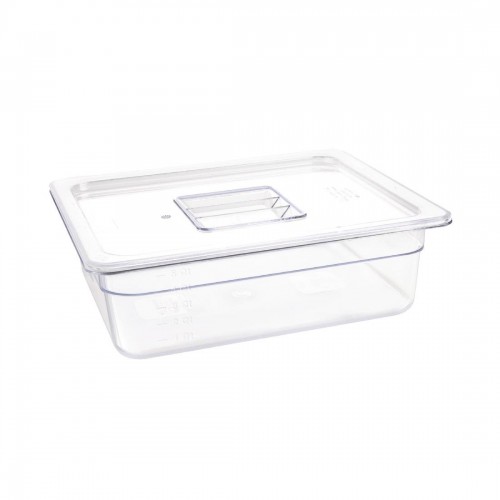 Vogue Polycarbonate 1/2 Gastronorm Container 100mm Clear