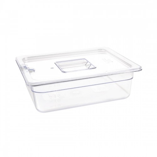 Vogue Polycarbonate 1/2 Gastronorm Container 100mm Clear