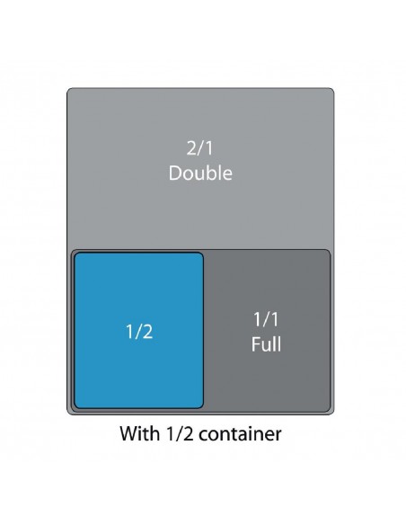 Vogue Polycarbonate 1/2 Gastronorm Container 100mm Clear