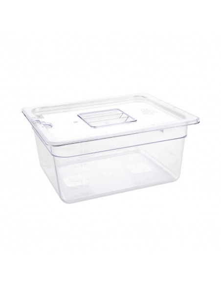 Vogue Polycarbonate 1/2 Gastronorm Container 150mm Clear
