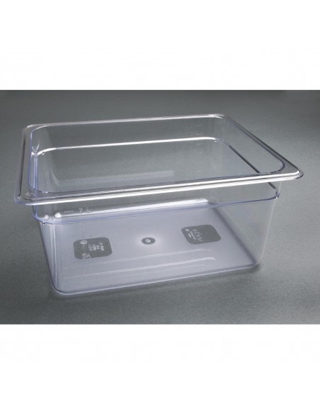 Vogue Polycarbonate 1/2 Gastronorm Container 150mm Clear