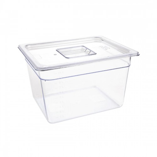 Vogue Polycarbonate 1/2 Gastronorm Container 200mm Clear