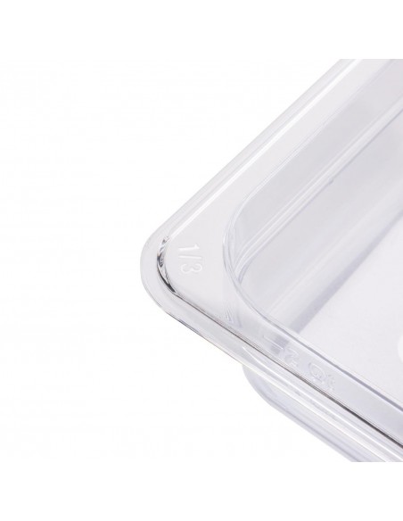 Vogue Polycarbonate 1/3 Gastronorm Container 65mm Clear